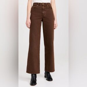 SLVRLAKE Brown High-Rise Wide Leg Jeans